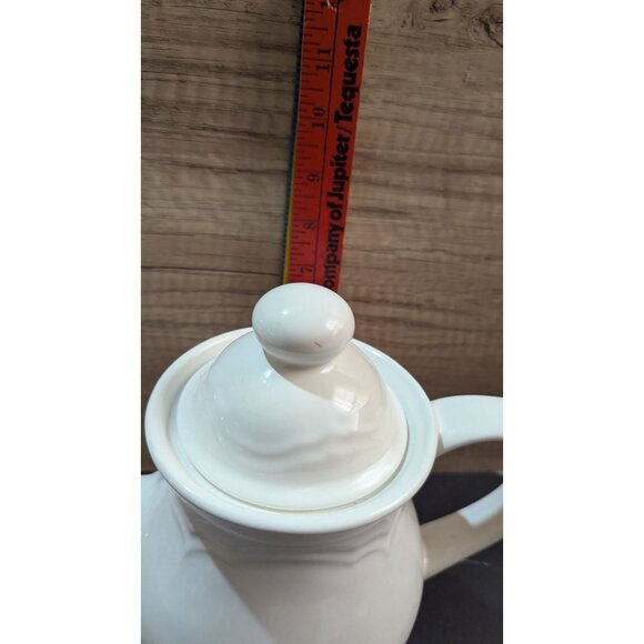 Pfaltzgraff Gazebo White Ceramic Teapot With Lid9" - Picture 8 of 8